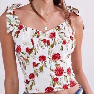 Anthropology Wildflower Crop Tank